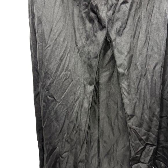 Adonna Womens Black Maxi High Slit Elastic Waist Half Slip Skirt Satin sz 1X - Picture 12 of 16